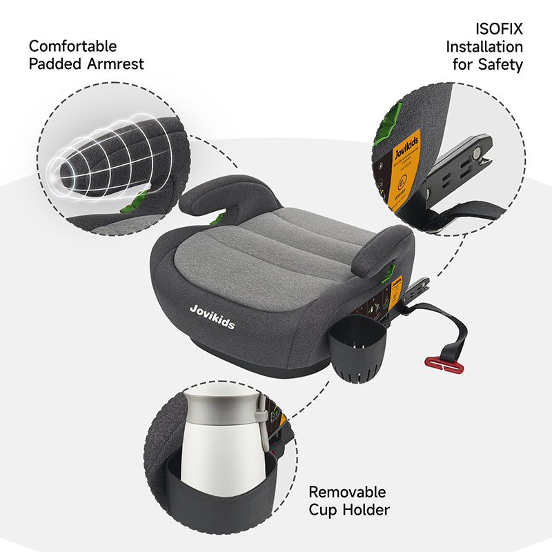 Jovikids OHHO+ Portable Booster with Cup Holder 125-150cm