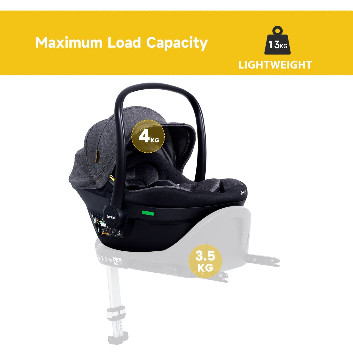 JOVIKIDS Aria R129 Infant Carrier Car Seat（40-87cm）